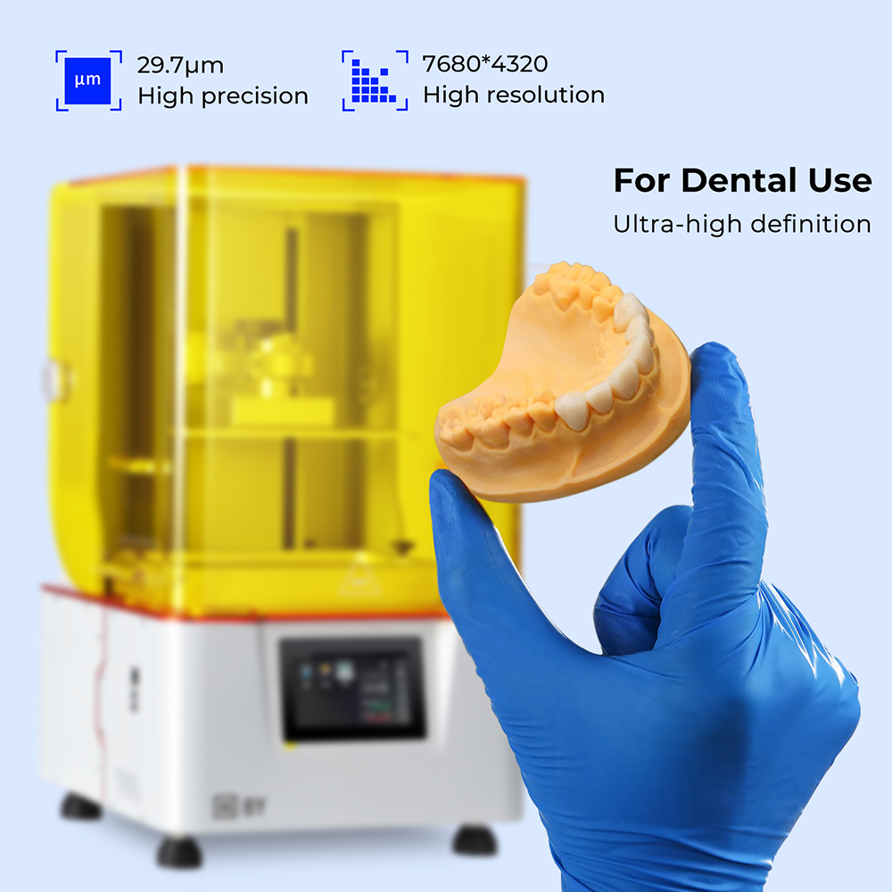 Impressora Eternal Y8 para fluxo odontológico digital em resina