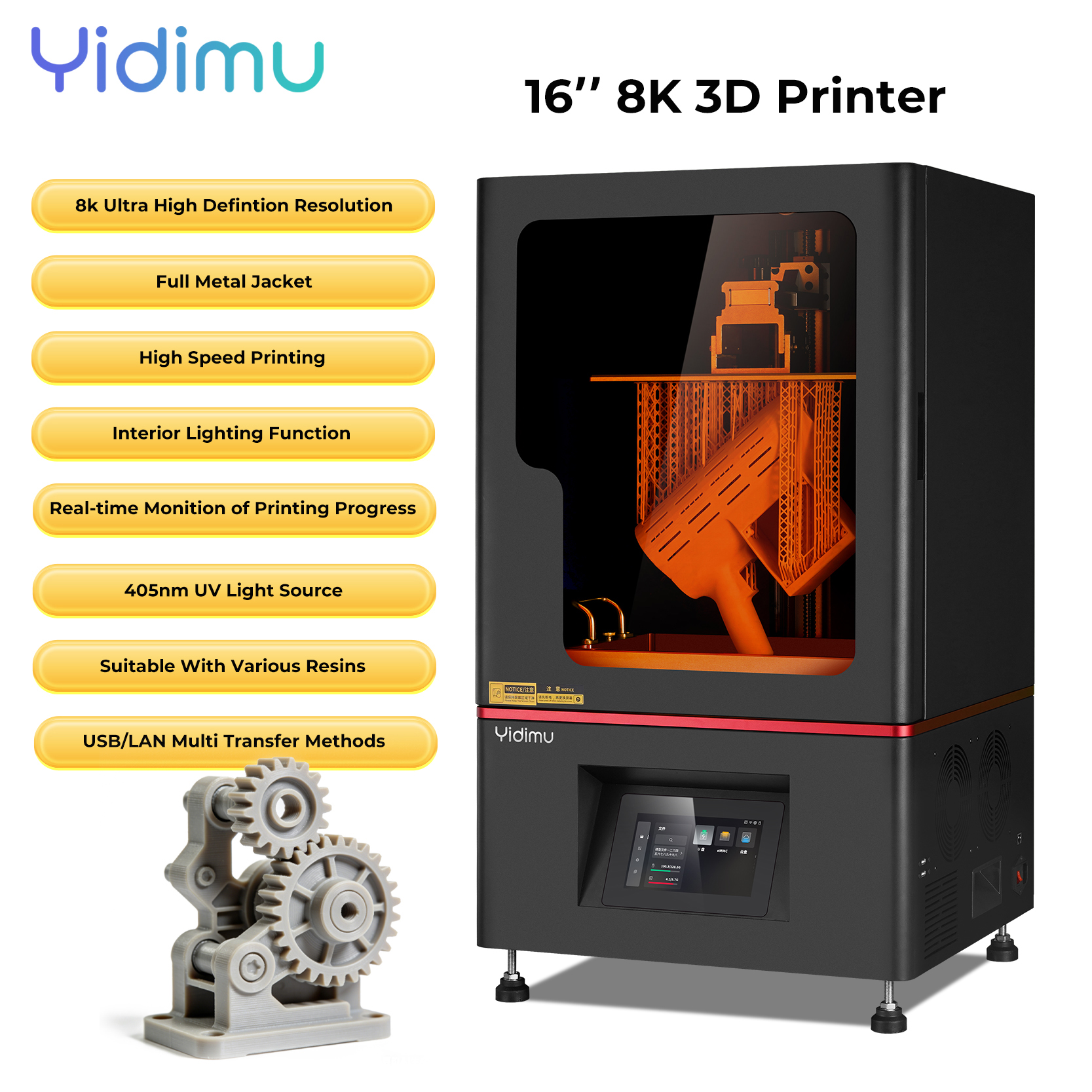 Peças impressas em resina pela impressora 3D Eternal M2