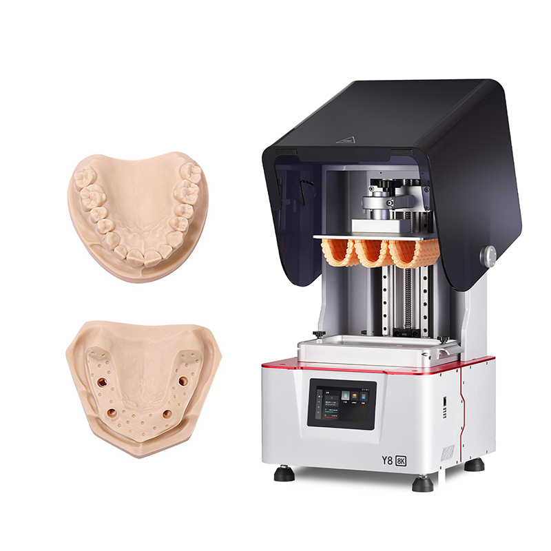 Protótipo industrial branco impresso em 3D com resina