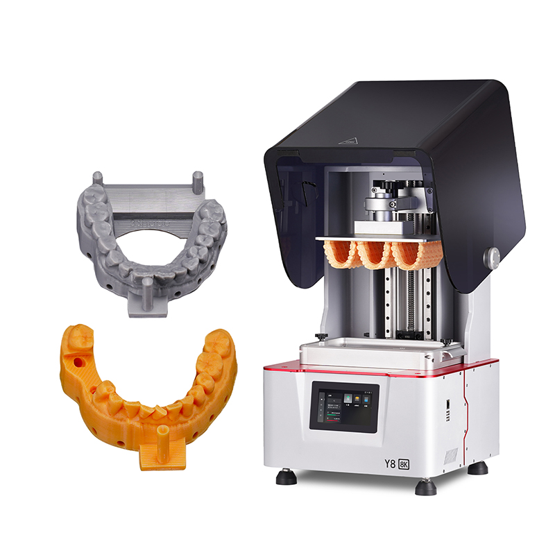 Protótipo industrial branco impresso em 3D com resina
