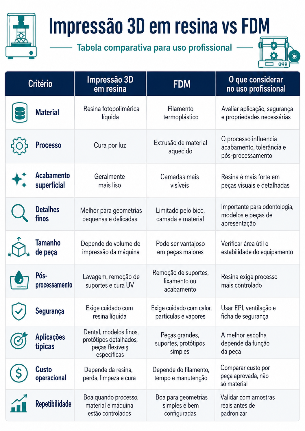 impressão 3d em resina vs fdm qual escolher