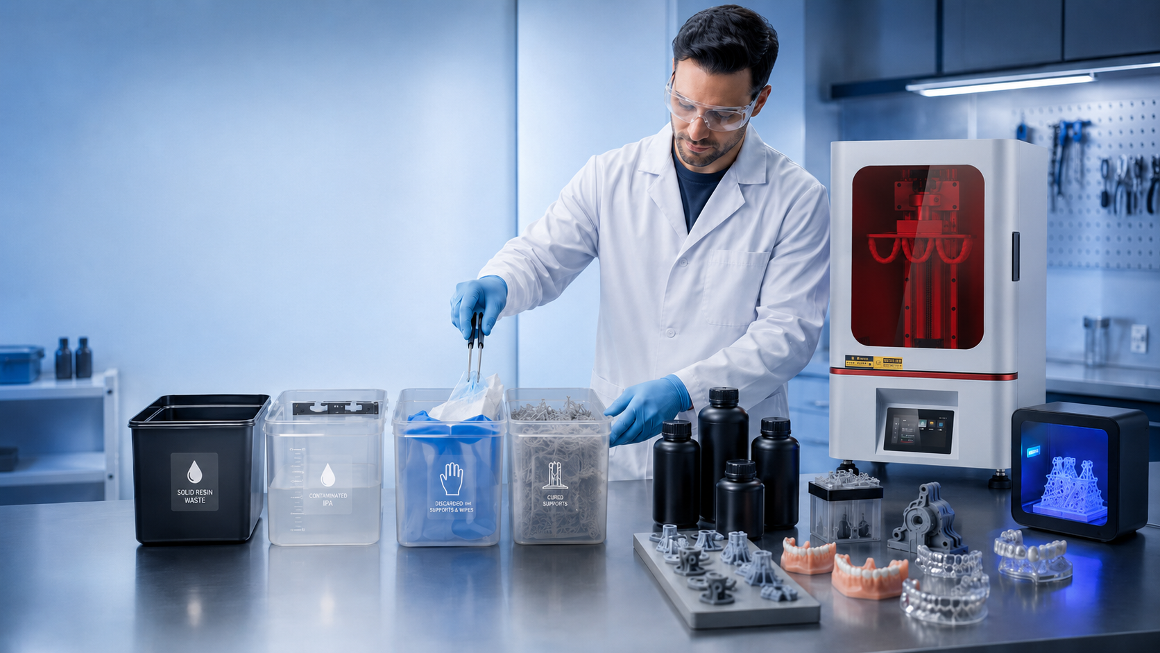 como descartar resina de impressão 3d com segurança