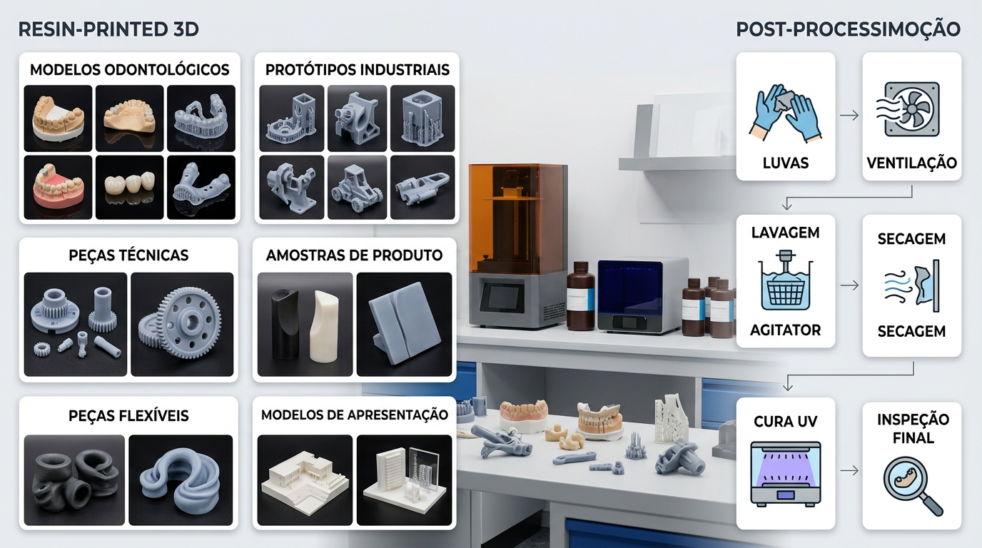 como funciona a impressão 3d em resina