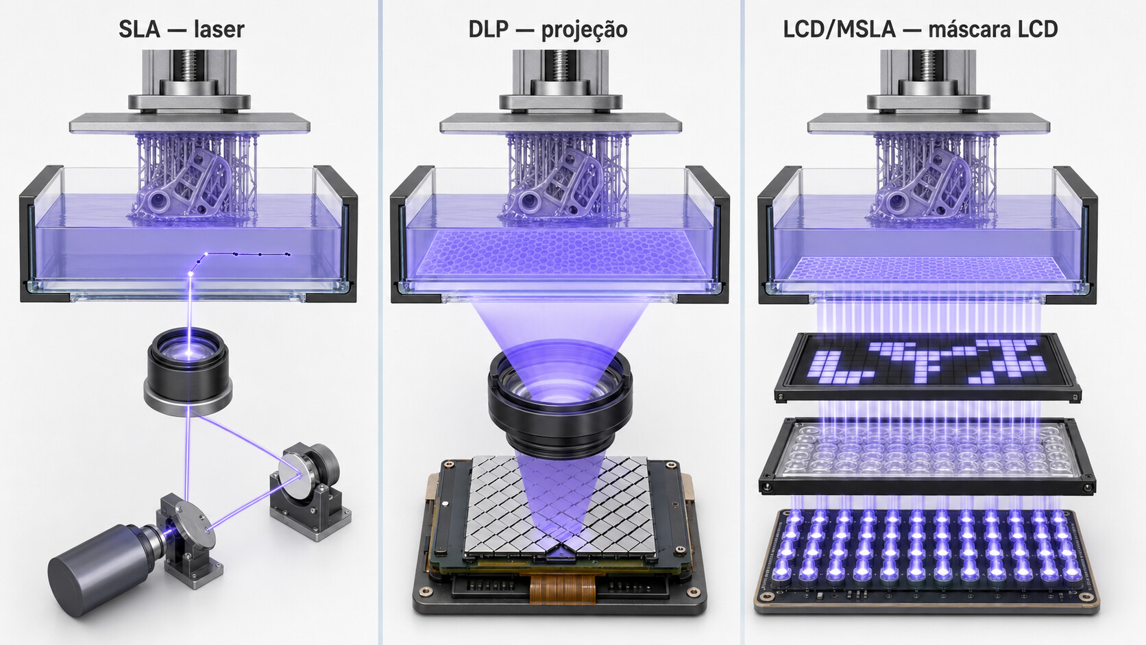 impressora 3d sla o que É, como funciona e quando escolher