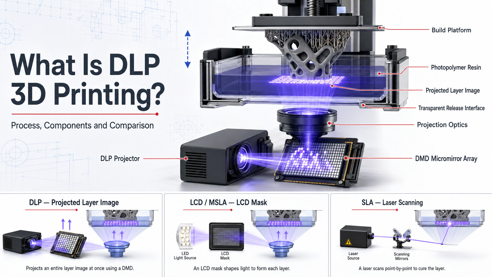 Impressora 3D SLA: O que É, Como Funciona e Quando Escolher