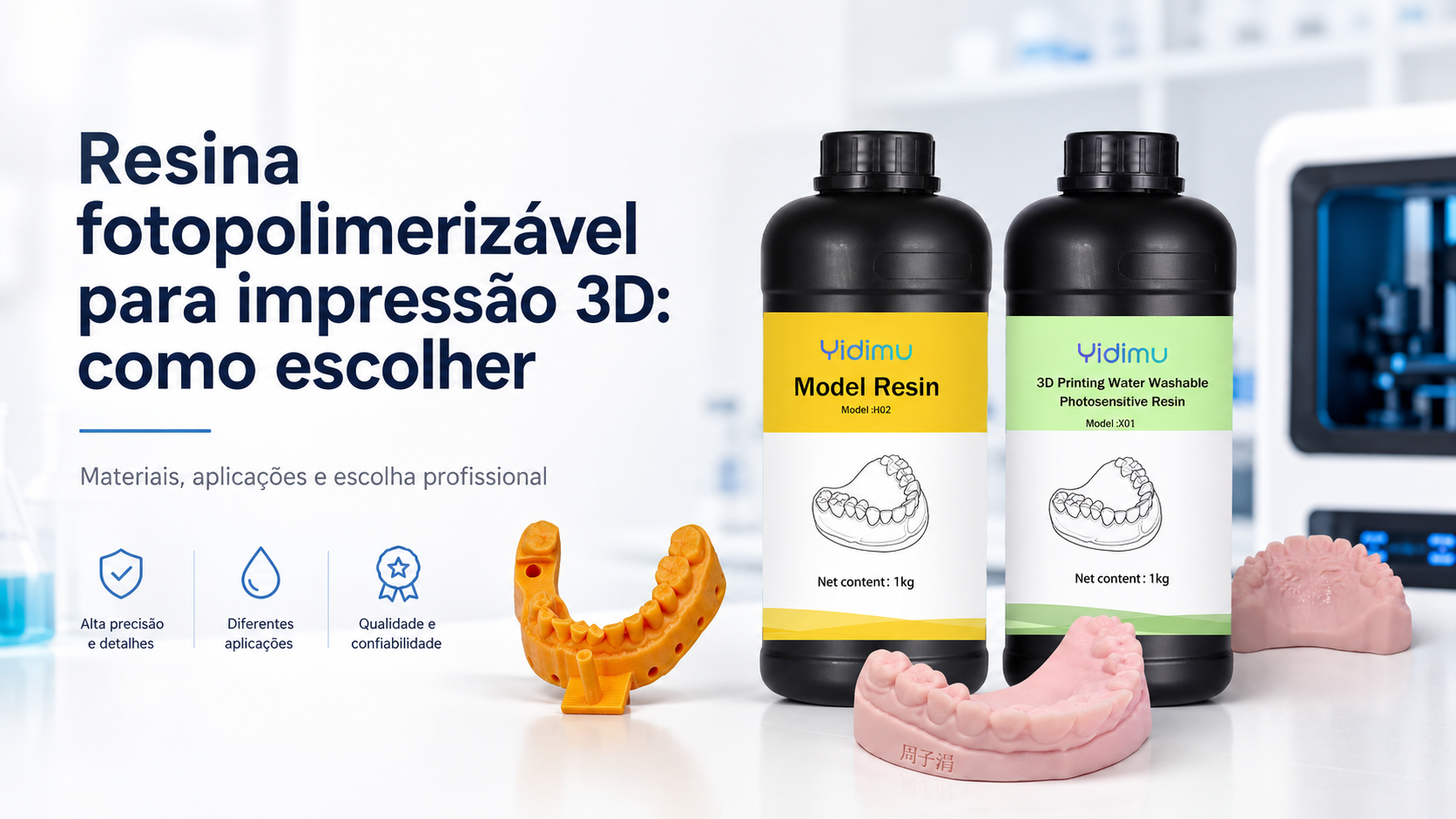 resina fotopolimerizável para impressão 3d