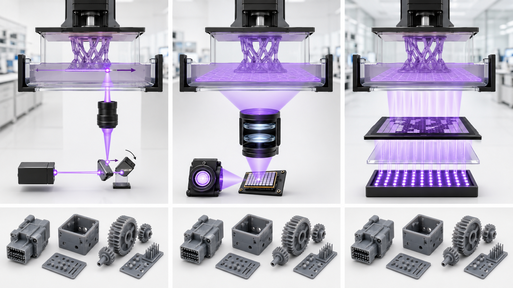 sla vs dlp vs lcd diferenças entre impressoras 3d de resina