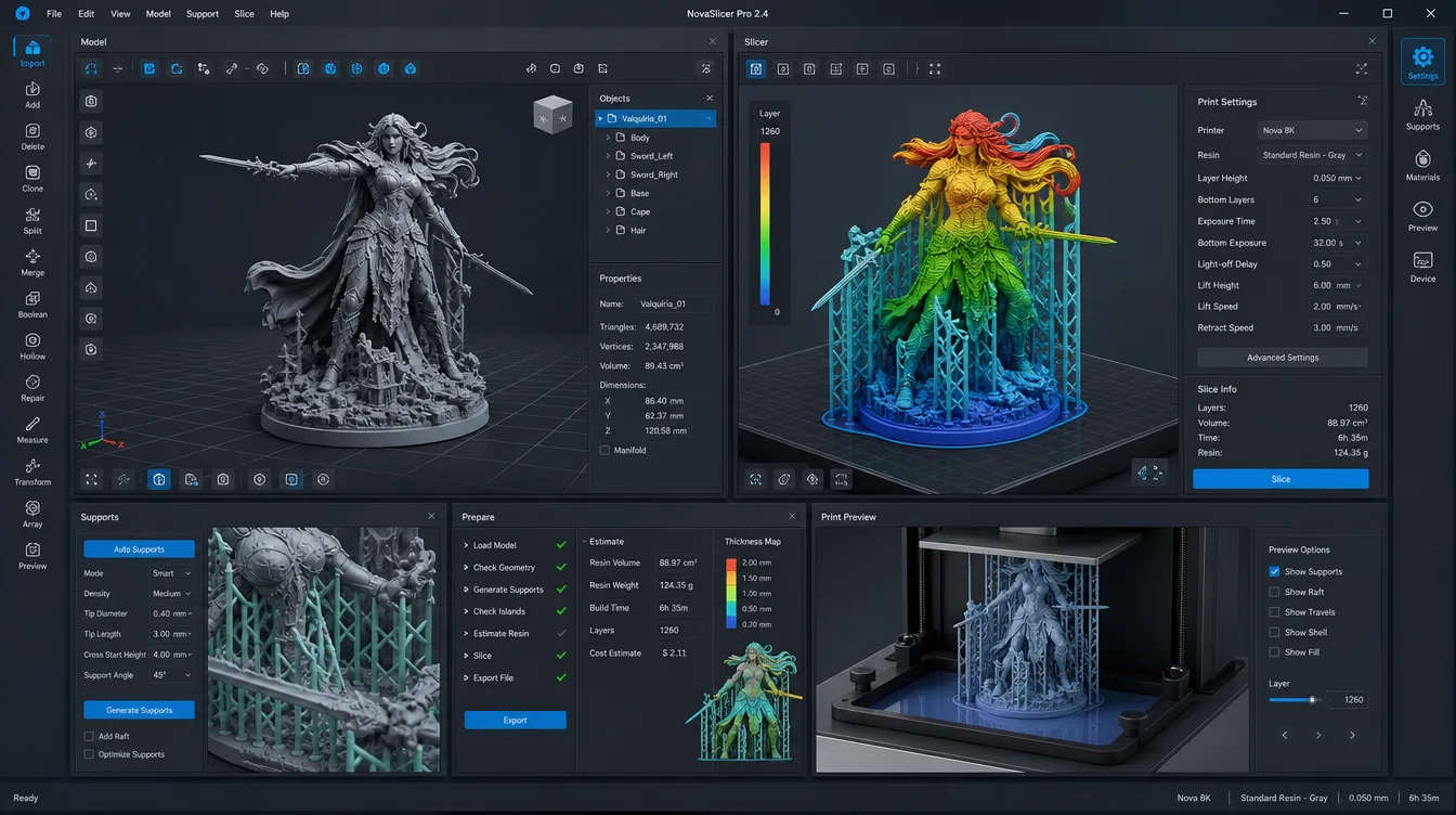 Programa para impressora 3D de resina: CAD, slicer e arquivos